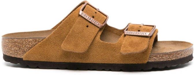 Birkenstock Arizona suède sandalen Bruin