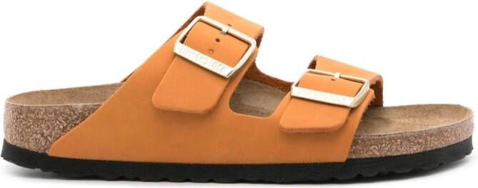 Birkenstock Arizona suède slippers Oranje