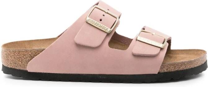 Birkenstock Arizona suède slippers Roze