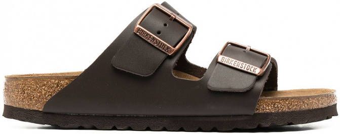 Birkenstock Arizone sandalen met dubbel bandje Bruin