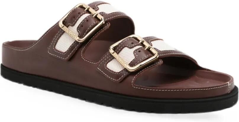 Birkenstock 1774 Arizona canvas sandalen Bruin