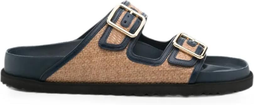 Birkenstock 1774 Arizona raffia sandalen Beige