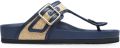 Birkenstock 1774 Gizeh raffia sandalen Blauw - Blauw