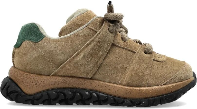 Birkenstock 1774 Goerlitz sneakers met suède vlak Beige