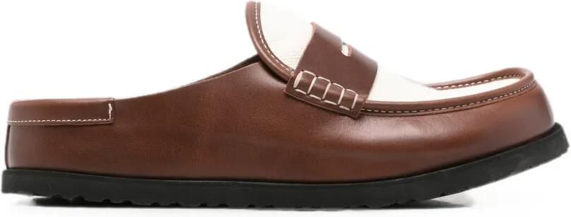 Birkenstock 1774 Naples canvas muiltjes Bruin