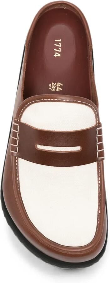 Birkenstock 1774 Naples canvas muiltjes Bruin - Foto 2