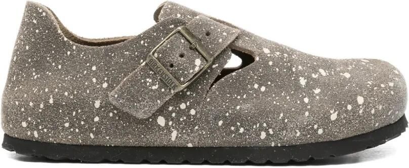 Birkenstock 1774 x SONG FOR THE MUTE loafers met gespikkeld suède Grijs