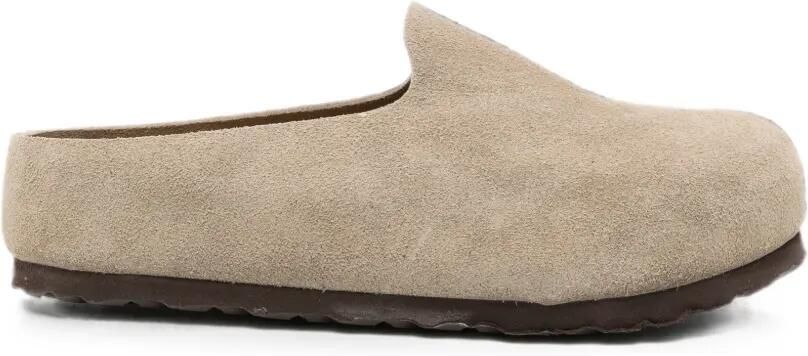 Birkenstock Amsterdam suède muiltjes Beige
