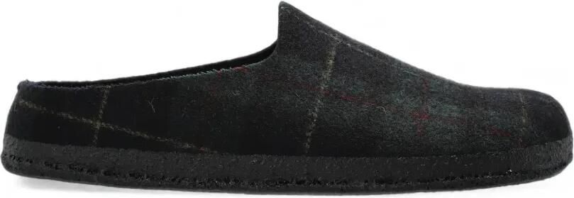 Birkenstock Amsterdam Wrapped Dip geruite muiltjes Zwart