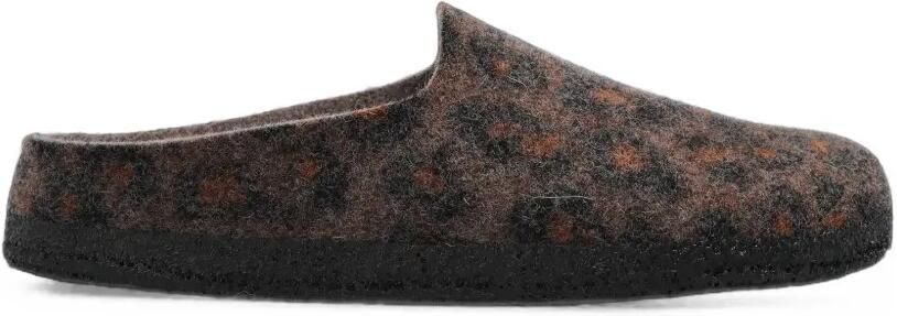 Birkenstock Amsterdam Wrapped Dip muiltjes met luipaardprint Bruin