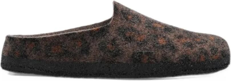 Birkenstock Amsterdam Wrapped leopard-print slippers Bruin
