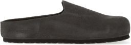 Birkenstock Amsterdam Wrapped suède slip-on muiltjes Grijs