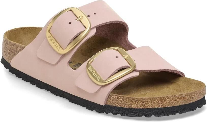 Birkenstock Arizona Big Buckle nubuck leren sandalen Roze