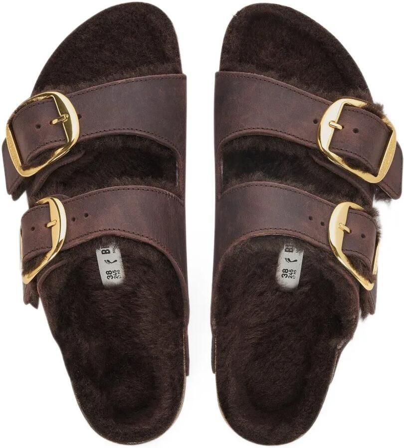 Birkenstock Arizona Big Buckle shearling sandals Bruin - Foto 2