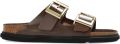 Birkenstock Arizona Droplet sandalen met gesp Bruin - Bruin