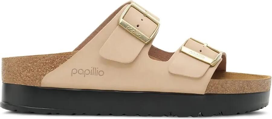 Birkenstock Arizona Flex sandalen met plateauzool Beige