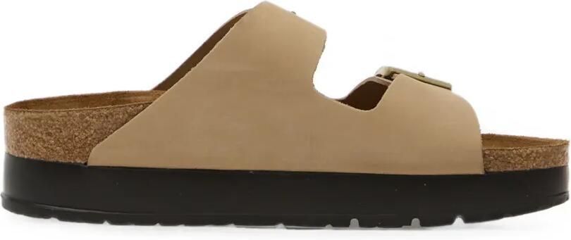 Birkenstock Arizona Flex sandalen met plateauzool Beige