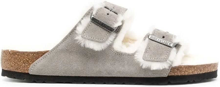 Birkenstock Arizona lammy sandalen Grijs