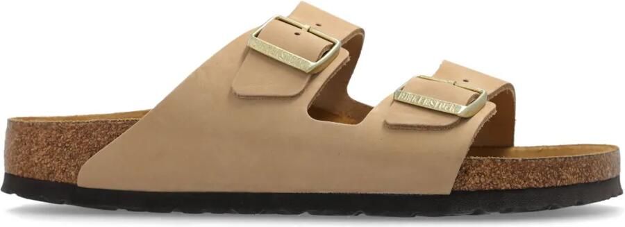 Birkenstock Arizona leren sandalen Beige