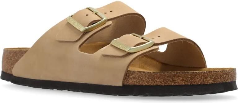 Birkenstock Arizona leren sandalen Beige - Foto 4