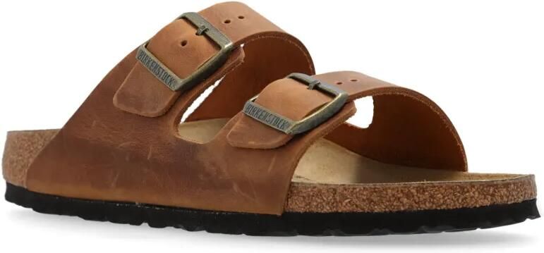 Birkenstock Arizona leren sandalen Bruin - Foto 4