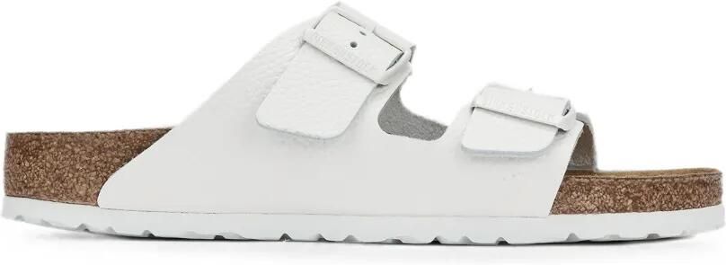 Birkenstock Arizona leren sandalen met gesp Wit