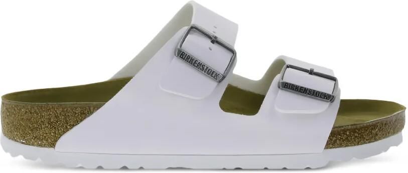 Birkenstock Arizona leren sandalen met gespsluiting Wit