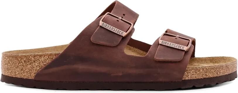 Birkenstock Arizona leren sandalen met verstelbaar bandje Bruin
