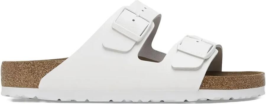 Birkenstock Arizona leren sandalen met zacht voetbed Wit