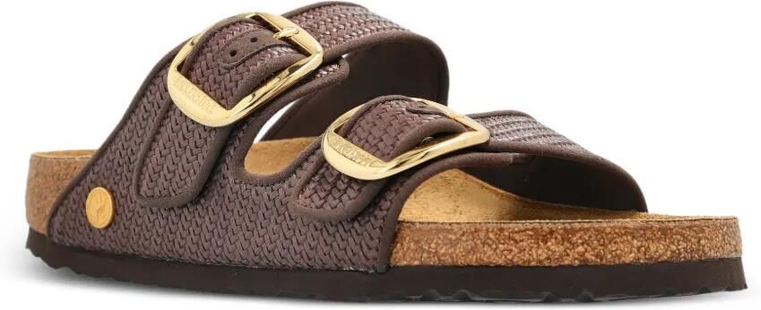 Birkenstock Arizona raffia sandalen met gesp Bruin - Foto 4