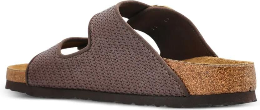 Birkenstock Arizona raffia sandalen met gesp Bruin - Foto 5