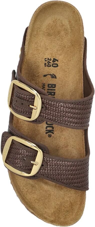 Birkenstock Arizona raffia sandalen met gesp Bruin - Foto 3