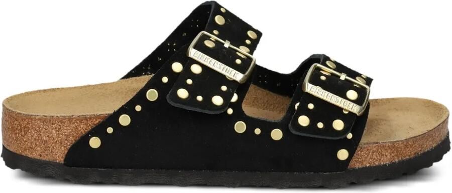 Birkenstock Arizona Rivet sandalen met dubbele gesp Zwart