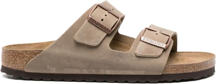 Birkenstock Arizona sandalen met dubbele gesp Beige