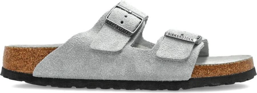 Birkenstock Arizona sandalen met gesp Grijs