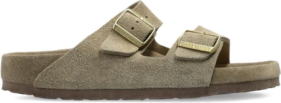 Birkenstock Arizona sandalen met gesp Beige
