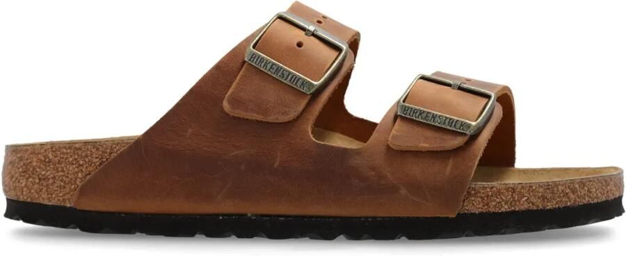 Birkenstock Arizona sandalen met gespsluiting Bruin