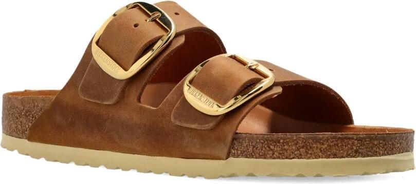Birkenstock Arizona sandalen met grote gesp Bruin - Foto 4