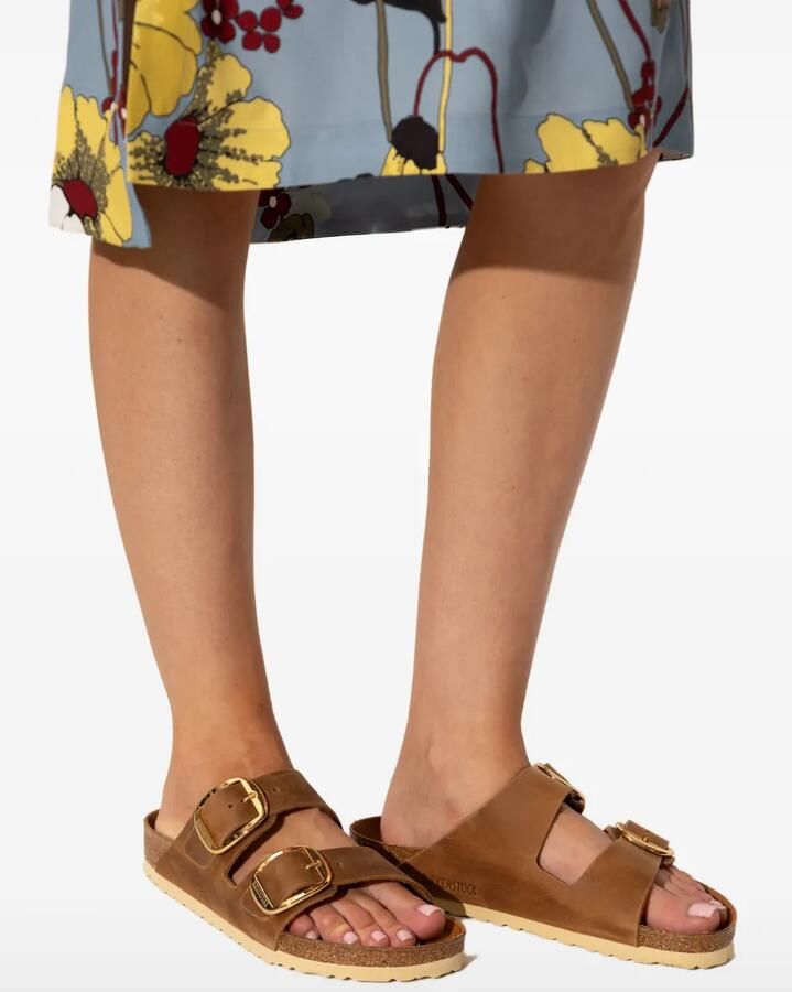 Birkenstock Arizona sandalen met grote gesp Bruin - Foto 2