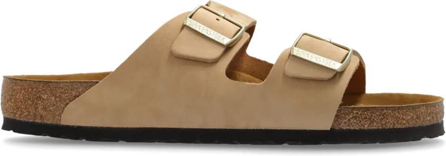 Birkenstock Arizona sandalen met zacht voetbed Beige