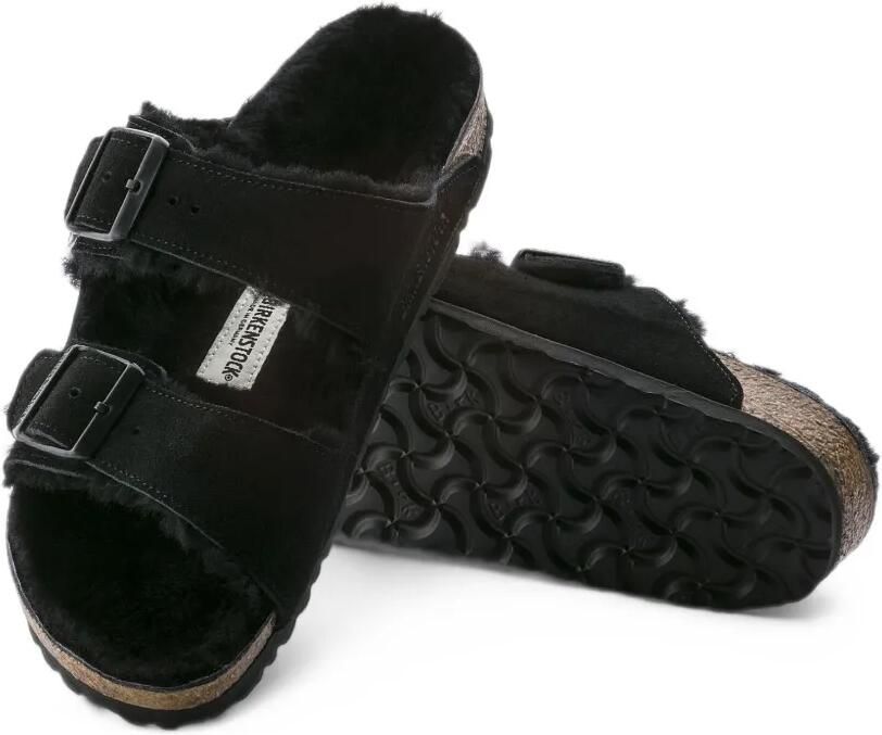 Birkenstock Arizona lammy sandalen Zwart - Foto 3