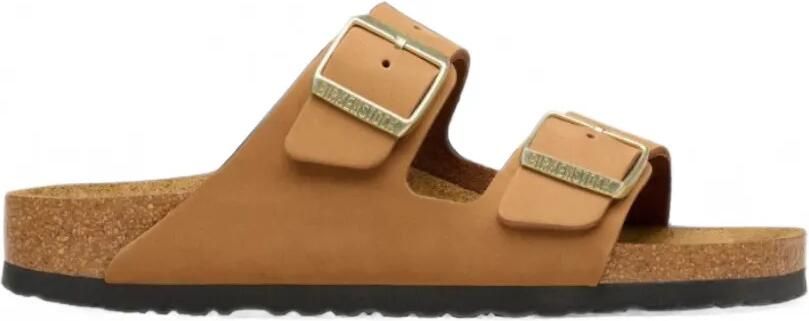Birkenstock Arizona SFB sandalen met gesp aan de zijkant Bruin