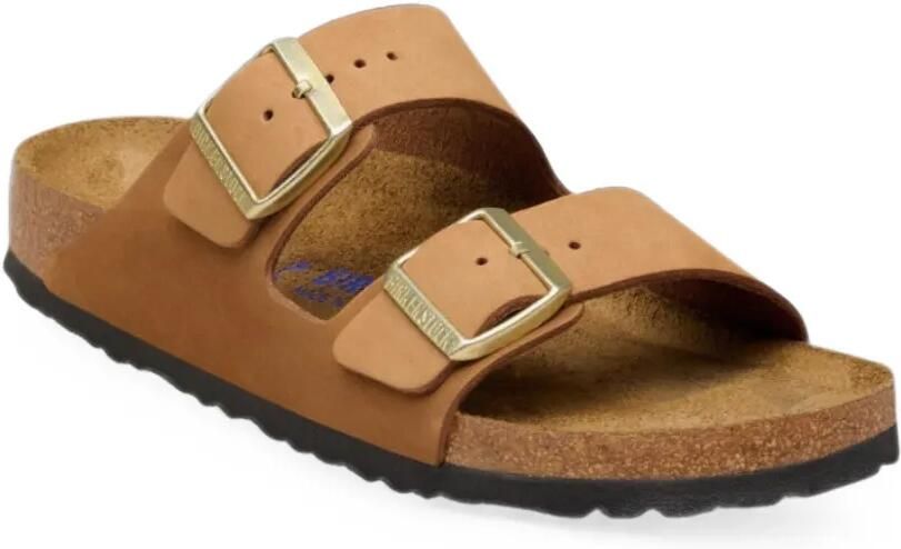 Birkenstock Arizona SFB sandalen met gesp aan de zijkant Bruin - Foto 4