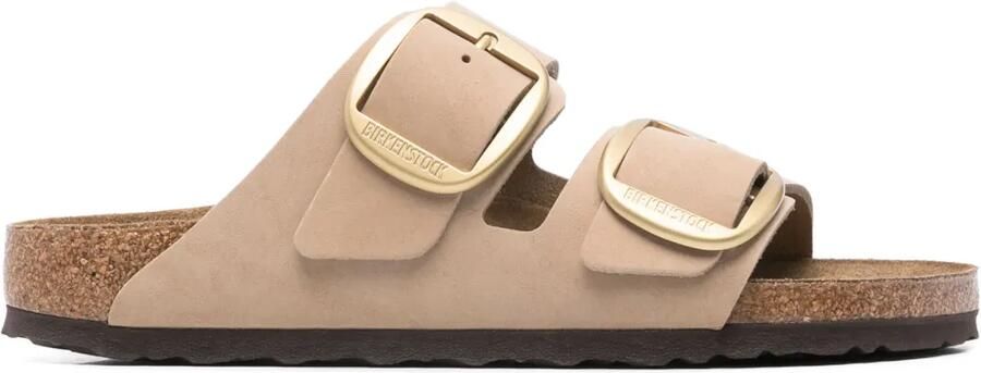 Birkenstock Arizona slippers met gesp Beige