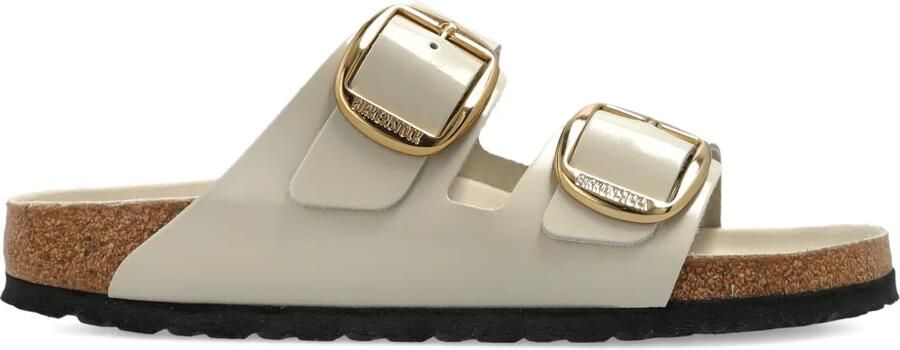 Birkenstock Arizona slippers met gesp Beige