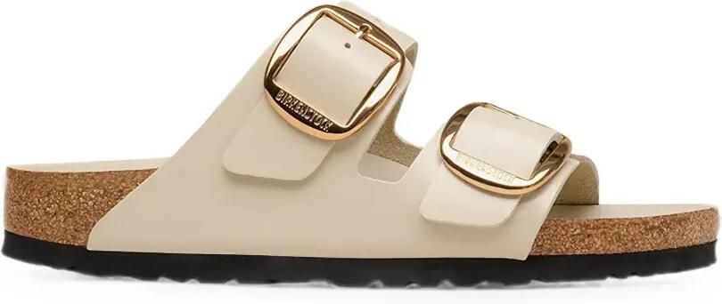 Birkenstock Arizona slippers met gesp Beige