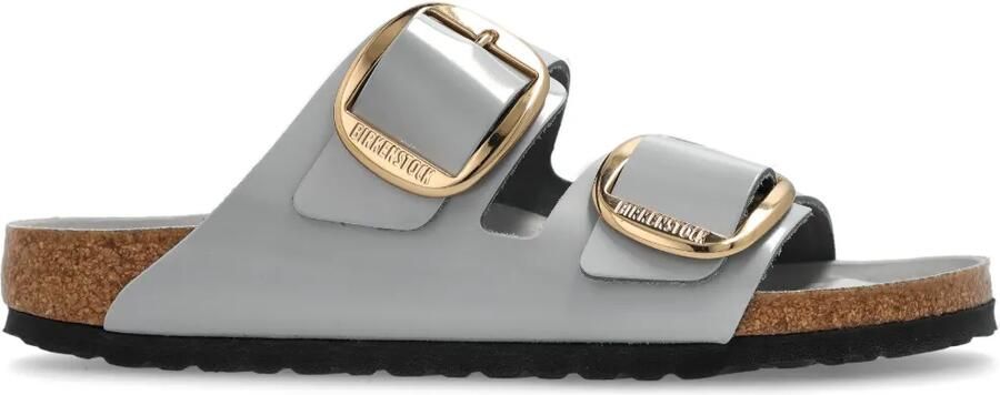 Birkenstock Arizona slippers met gesp Grijs