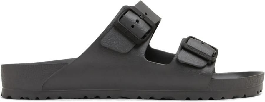 Birkenstock Arizona slippers met gesp Zwart
