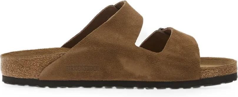 Birkenstock Arizona Soft Footbed sandalen met gesp Bruin