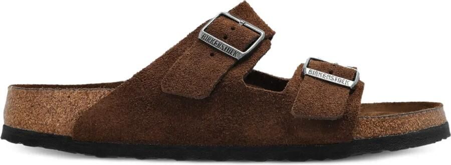 Birkenstock Arizona suède sandalen Bruin